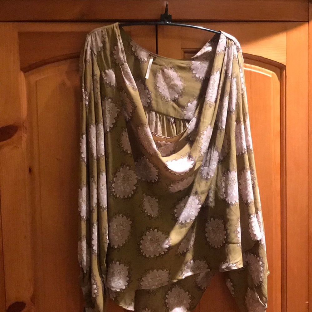 Free People Cowl Neck Blouse